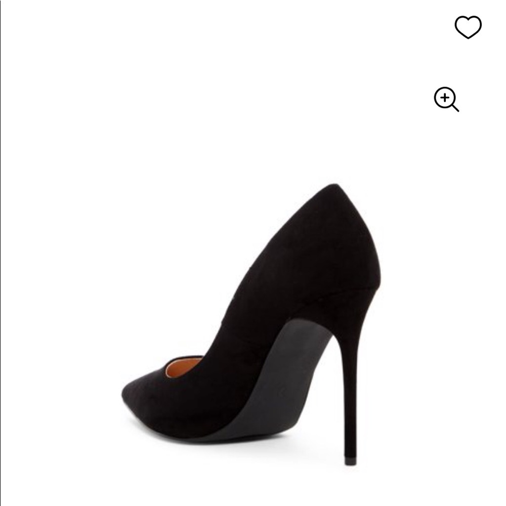 Jubilee Vitto Black Vegan Suede Pointed Toe Pump - Picture 3 of 7